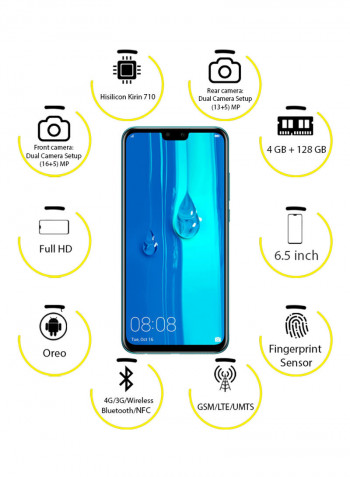 Y9 (2019) Dual SIM Sapphire Blue 128GB 4GB RAM 4G LTE