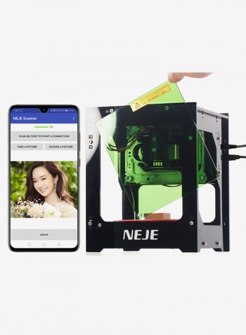 Smart AI Mini Engraving Machine Black 30x21x23centimeter