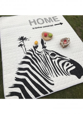 Striped Zebra Pattern Rectangle Mat Multicolour 140(W)x200(L)centimeter