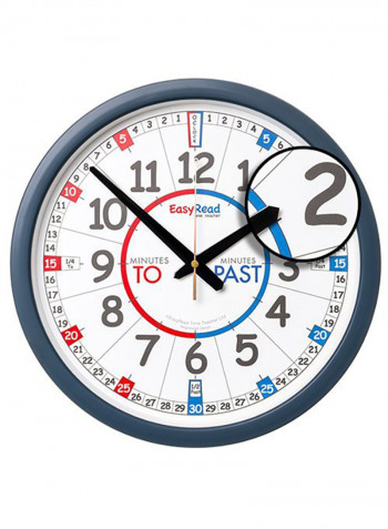 EasyRead Time Teacher Children's Wall Clock with simple 3-Step Teaching System  For Ages 5-12