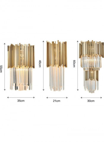 Aisle LED Lamp Crystal Wall Light Multicolour 36x36x30centimeter