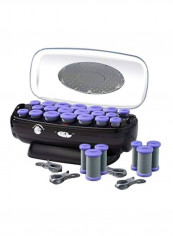 20-Piece Ceramic Flocked Rollers With Ionic Generator Grey/Purple