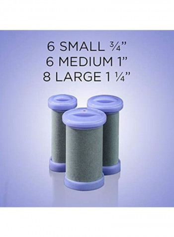 20-Piece Ceramic Flocked Rollers With Ionic Generator Grey/Purple