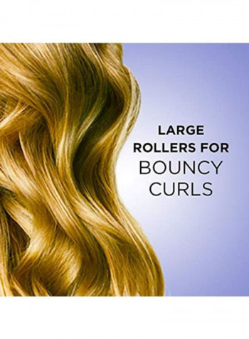 20-Piece Ceramic Flocked Rollers With Ionic Generator Grey/Purple