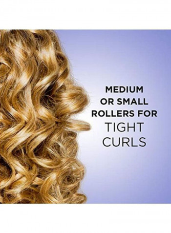 20-Piece Ceramic Flocked Rollers With Ionic Generator Grey/Purple