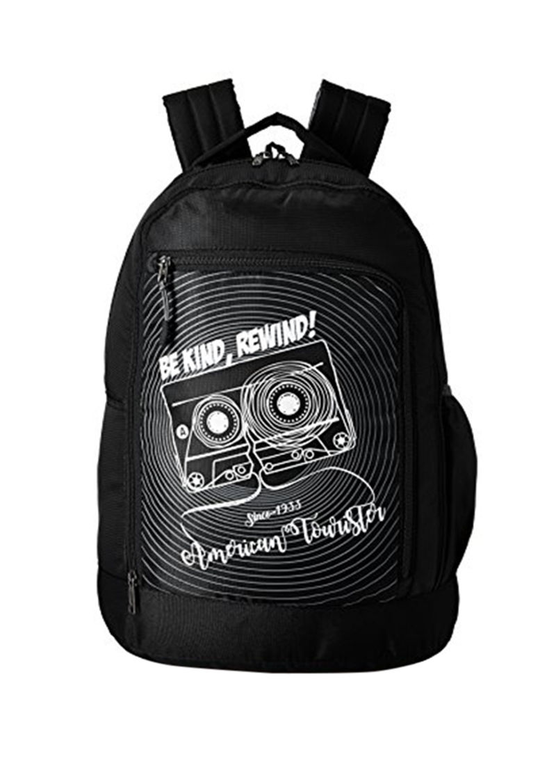 Polyester Blend 28 Liter Backpack AMT PING BACKPACK 02 - BLACK Black