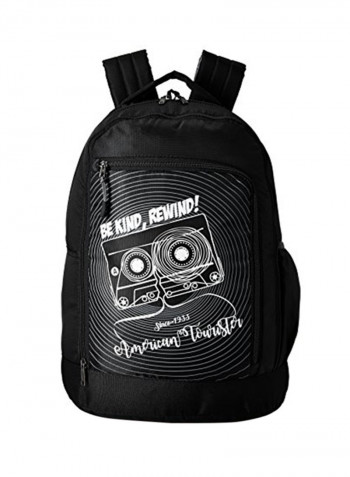 حقيبة ظهر مصنوعة من مزيج البوليستر سعة 28 لتراً طراز AMT PING BACKPACK 02 - BLACK أسود