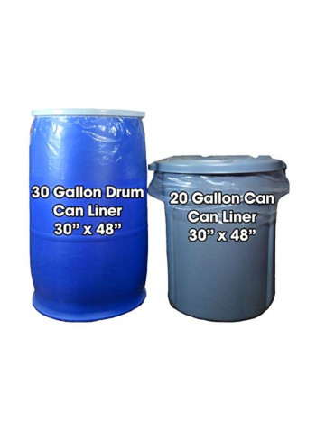 25-Piece Can Liners Clear 30x48inch