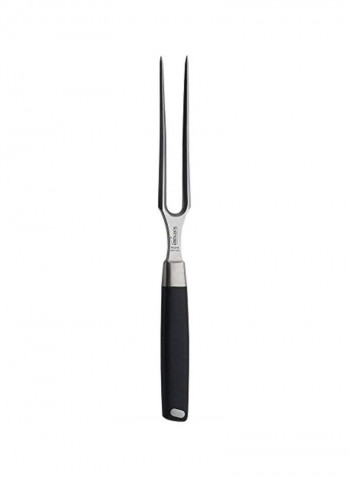 San Moritz Elite Straight Carving Fork Silver/Black/Brown 6inch