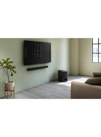 2.1 Channel Soundbar With Wireless Subwoofer Home Theater Surround Sound Speaker System HT-S350 Black