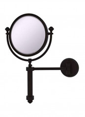 Wall Mounted With 4X Magnification Make-Up Mirror Black/Clear 8inch