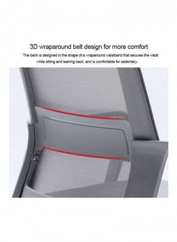 Comfortable Simple Chair with Wraparound Belt Grey