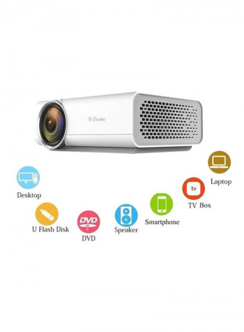 Portable Mini HD Home Projector M206 Silver