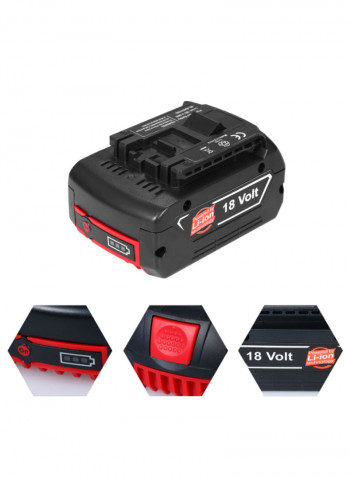 Lithium Rechargeable Battery Black/Red