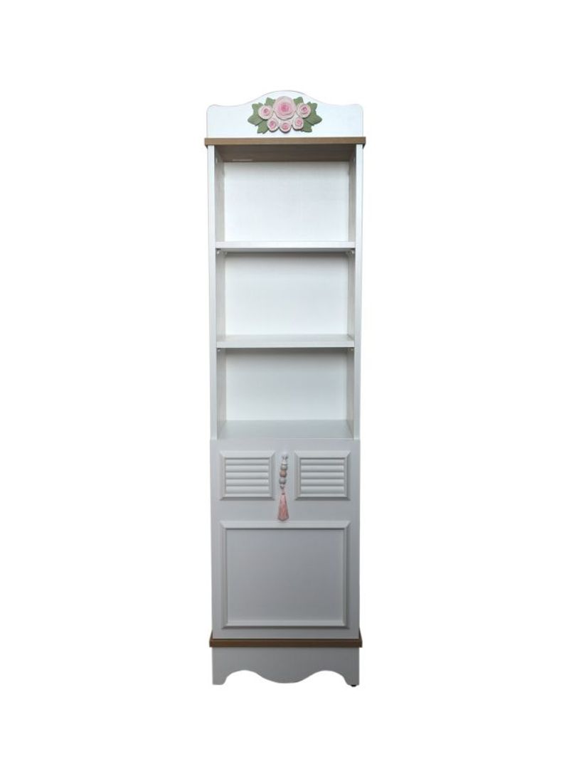 New Laura Bookshelf White/Pink/Green 43x35x168cm
