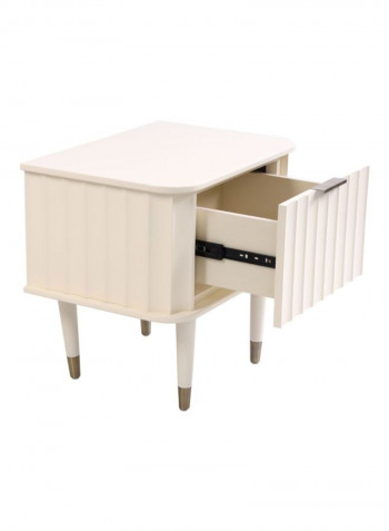 Clara Nightstand Beige/Gold 58.5x55x42.5cm