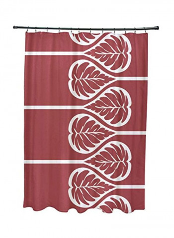 Floral Print Shower Curtain Red/White 71x74inch