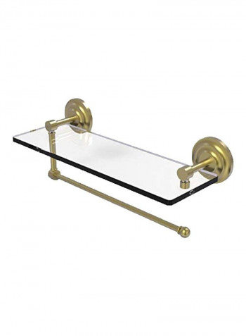 Paper Towel Holder With Shelf Gold/Clear
