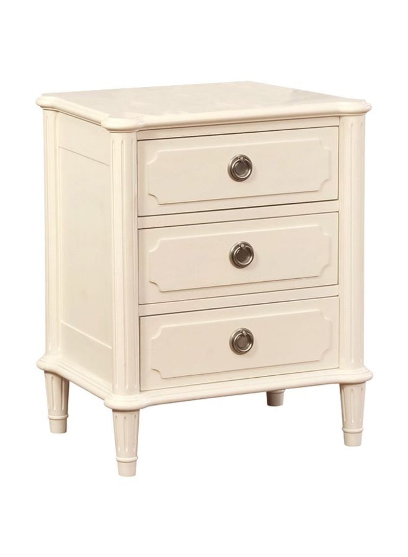 Wooden Nightstand With Drawer White