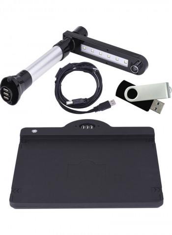 Adjustable HD High Speed USB Book Image Document Camera Scanner Dual Lens أسود/فضي