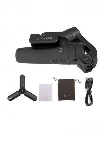 Vlog Pocket 3-Axis Handheld Smartphone Gimbal Stabilizer Black