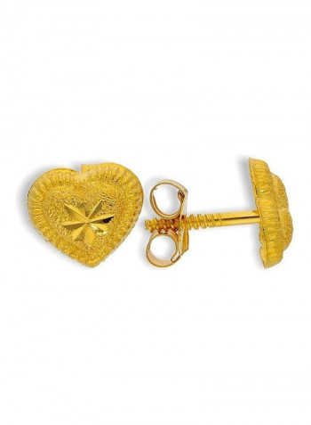 Gold Heart Pendant Set Gold