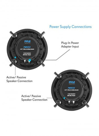Ceiling And Wall Mount Speaker B07G7QBFLZ Black/White