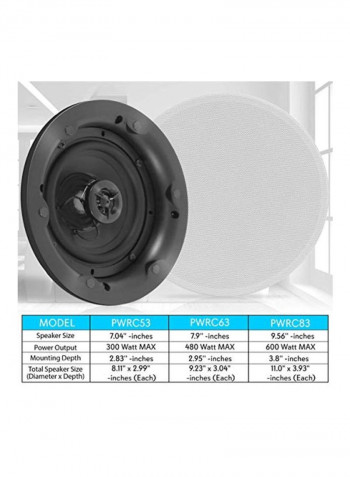 Ceiling And Wall Mount Speaker B07G7QBFLZ Black/White