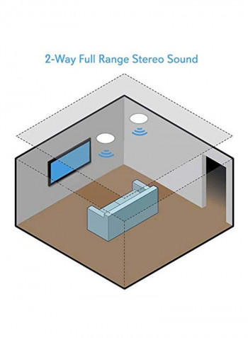 Ceiling And Wall Mount Speaker B07G7QBFLZ Black/White