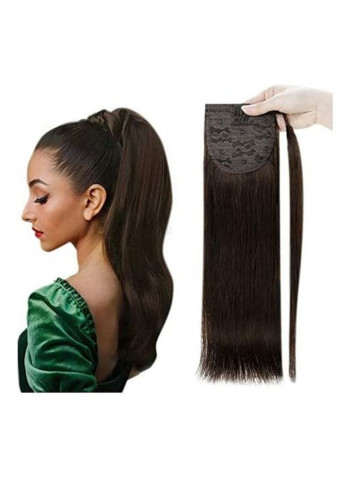 Ponytail Hair Extensions Dark Brown 20inch
