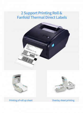 Desktop Thermal Label Printer Black