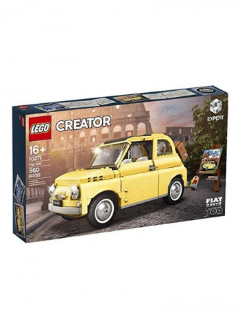 960-Piece Creator Expert Fiat 500 Car Building Toy