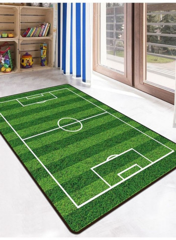 Mat For Kid's Room Soft Washable Home Linen Green 120x160cm