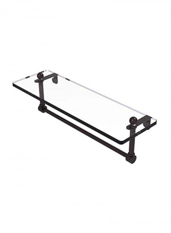 Wall Mounted Glass Shelf Brown/Clear 16x5x5inch