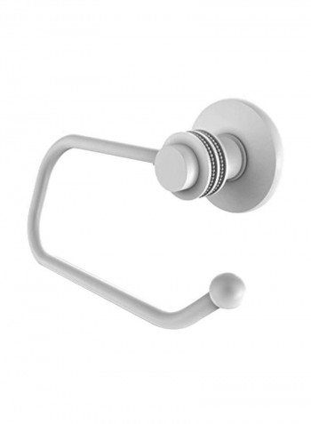 Dotted Accents Toilet Paper Holder White