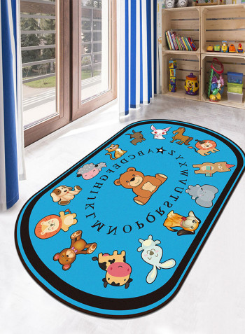 Animal Printed Washable Carpet Multicolour 120x160centimeter