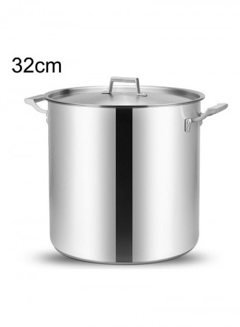 Stainless Steel Stock Pot Silver 50x34x40cm