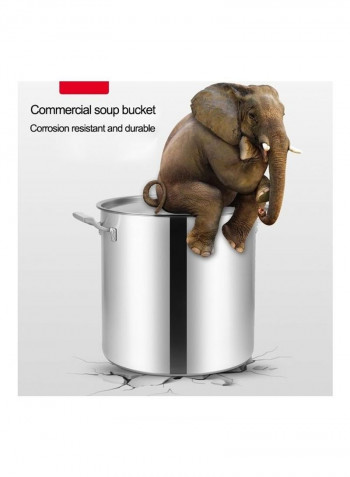 Stainless Steel Stock Pot Silver 50x34x40cm