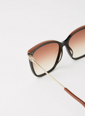 Women's Rectangular Sunglasses - Lens Size: 56 mm