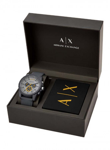 Men's Outerbanks Water Resistance Silicone Chronograph Watch AX7123