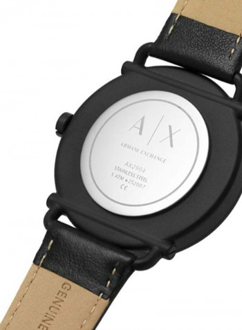 Men's Rocco Water Resistance Leather Analog Watch AX2904