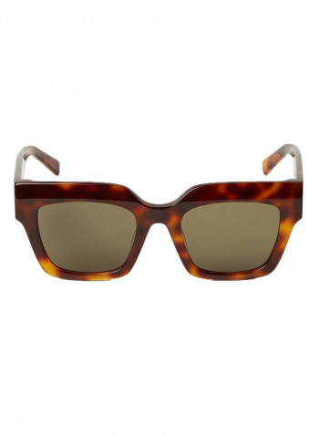 Women's Full Rim Acetate Square Sunglases - Lens Size: 51 mm