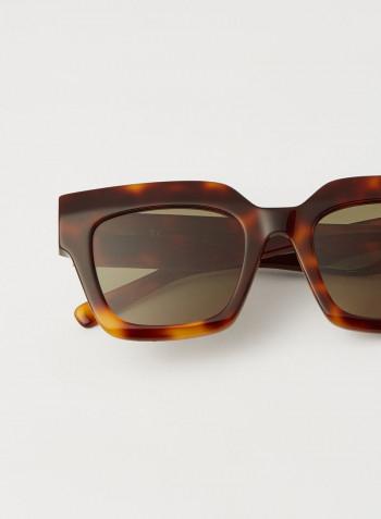 Women's Full Rim Acetate Square Sunglases - Lens Size: 51 mm