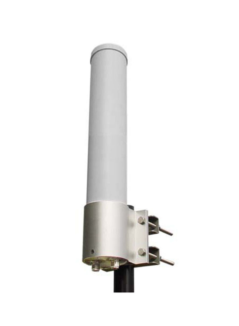 Dual Polarity MIMO Omni Directional Antenna N Female Connectors White