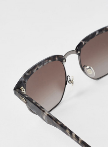 Full Rim Metal Modified Rectangle Sunglasses - Lens Size: 53 mm