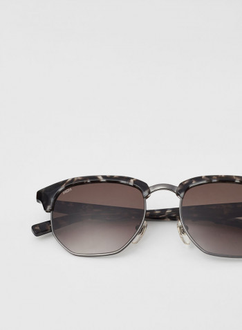 Full Rim Metal Modified Rectangle Sunglasses - Lens Size: 53 mm