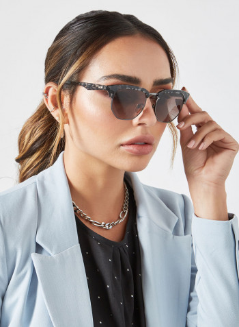 Full Rim Metal Modified Rectangle Sunglasses - Lens Size: 53 mm