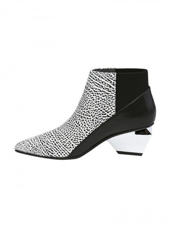 Jacky Metal Booties Black/White