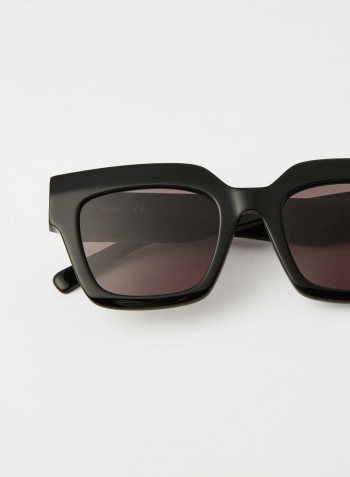 Women's Full Rim Acetate Square Sunglases - Lens Size: 51 mm