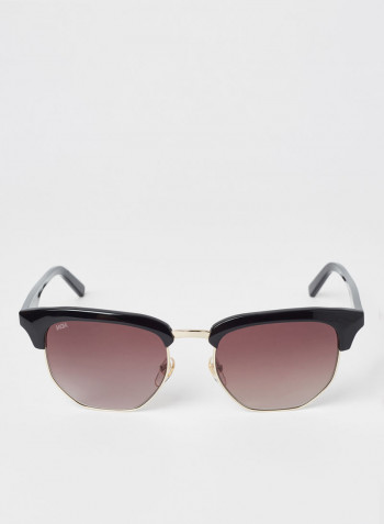 Full Rim Metal Modified Rectangle Sunglasses - Lens Size: 53 mm